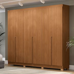 Guarda-Roupa Casal 6 Portas 4 Gavetas Cb02r582 Canela - Kappesberg