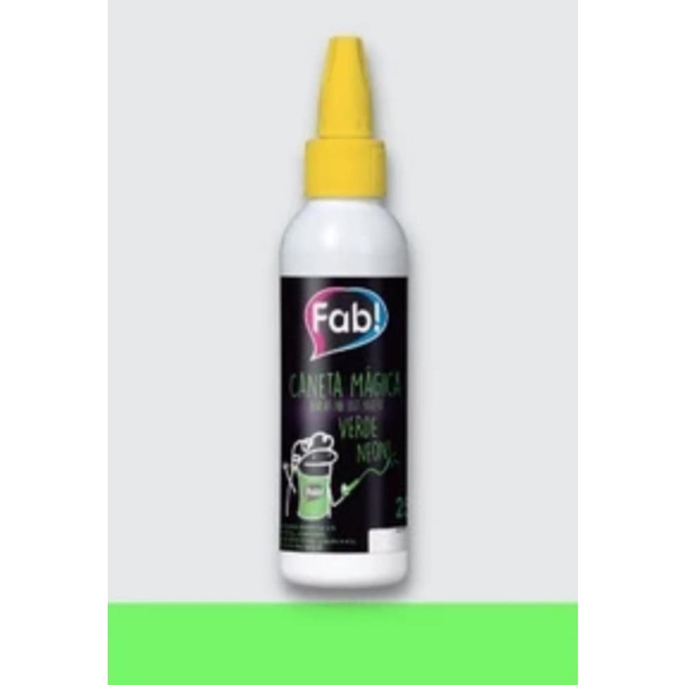 Caneta Mágica Neon Fab P/ Escrever Em Bolos E Doces Em Geral Verde