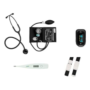 Kit Esfigmo + Esteto Bic + Oximetro Pulso + Garrote + Termometro