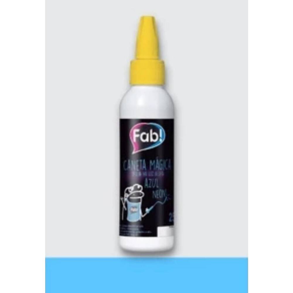 Caneta Mágica Neon Fab P/ Escrever Em Bolos E Doces Em Geral Azul