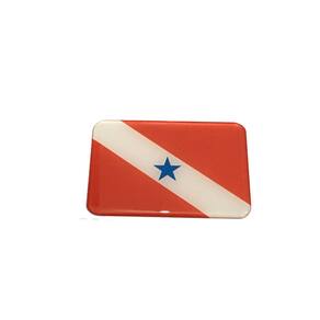 Adesivo resinado da bandeira do estado do Pará 5x3 cm