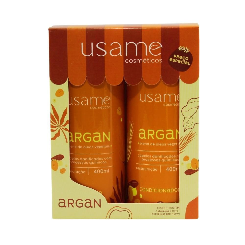 KIT Shampoo + Condicionador USAME Argan - 400ml