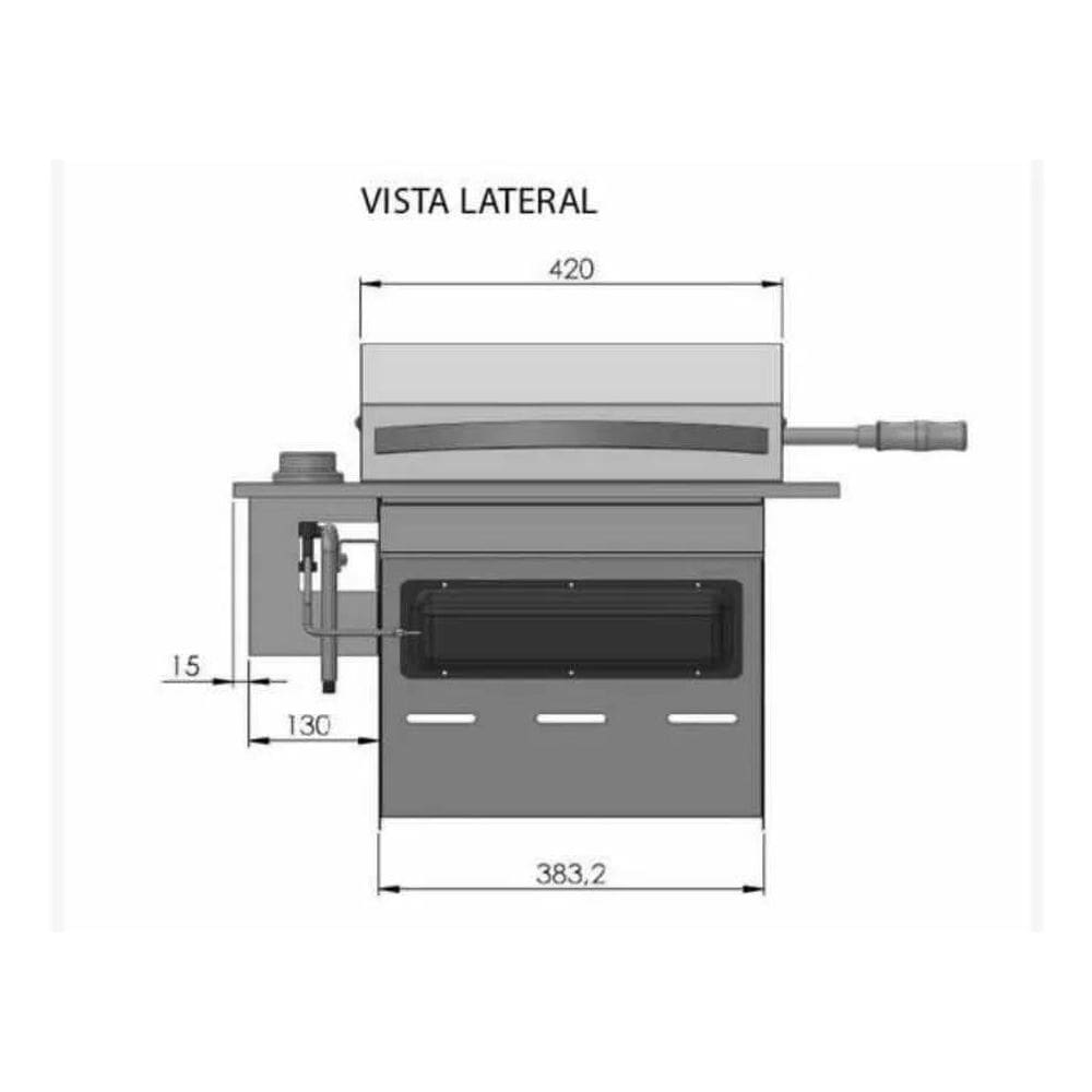 Churrasqueira Grill Diamond Premium Titan + Veneziana Glp