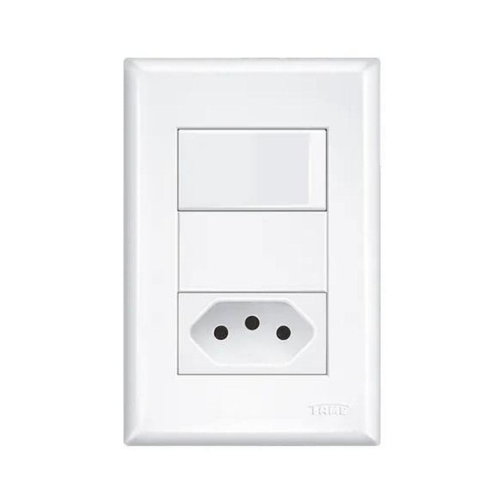 Interruptor Simples E Tom.Pad 2P+T 10A Evidence - Fame