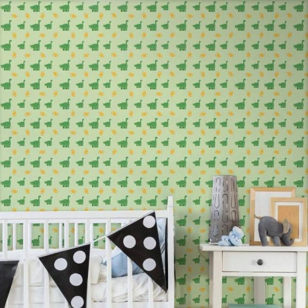 Papel de Parede Infantil Dinossauros e Ovos