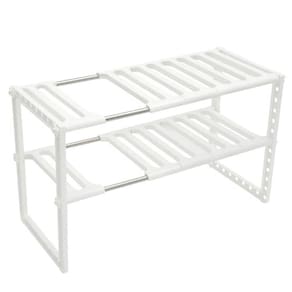 Organizador Rack Pia Cozinha Armario Extensivo Panela Multiuso 2 Prateleiras Mesa Objetos Livros Plantas