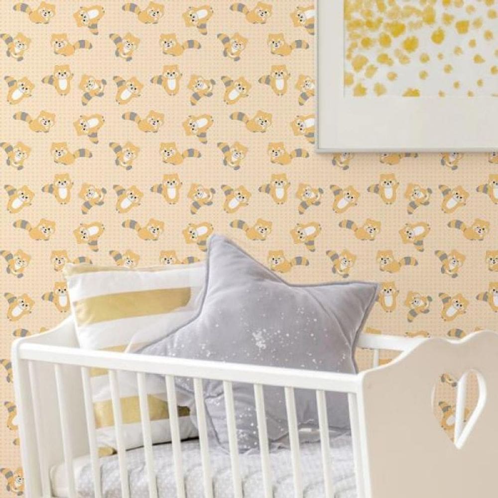 Papel de Parede Infantil Guaxinim