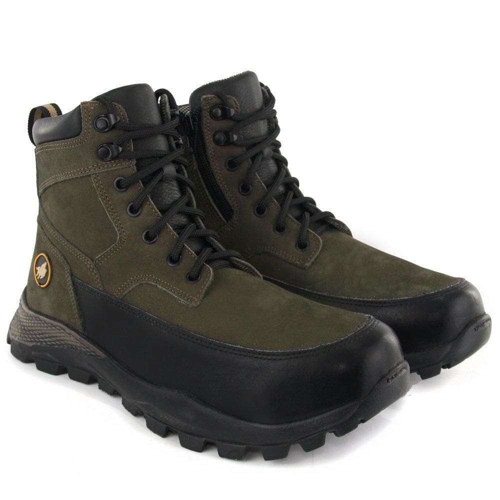 Bota Adventure Masculina Couro Cadarço Moderna Esporte