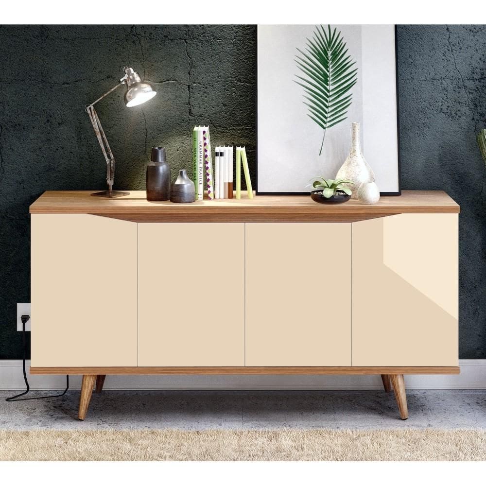Buffet 4 Portas London Off White Noce