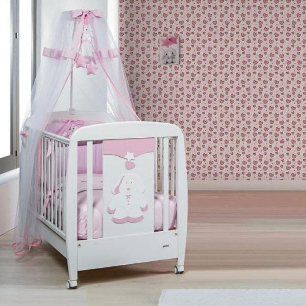 Papel de Parede Infantil Corações com Asas