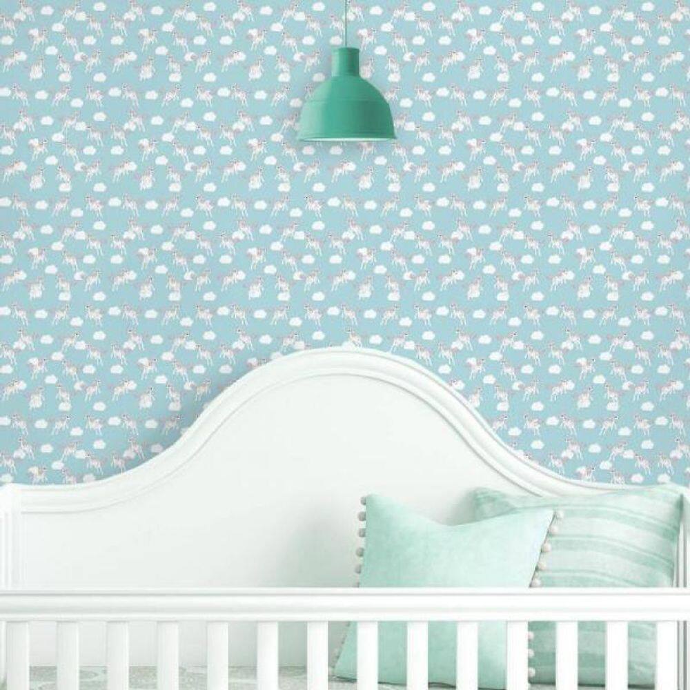 Papel de Parede Infantil Unicórnios