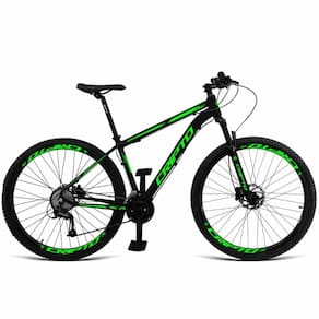Bicicleta Aro 29 Cripto 27v Shimano Fr. Hidraulico Trava/k7 - Preto/verde - 21" Preto/verde