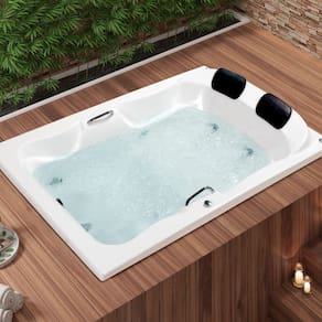 Banheira Casal de Hidromassagem Serenade Maggiore em Gel Coat Gran Luxo com Aquecedor Astra 180cm - - 220V