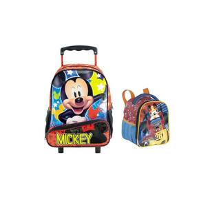 Kit Mickey Mouse Mochila De Rodinha + Lancheira