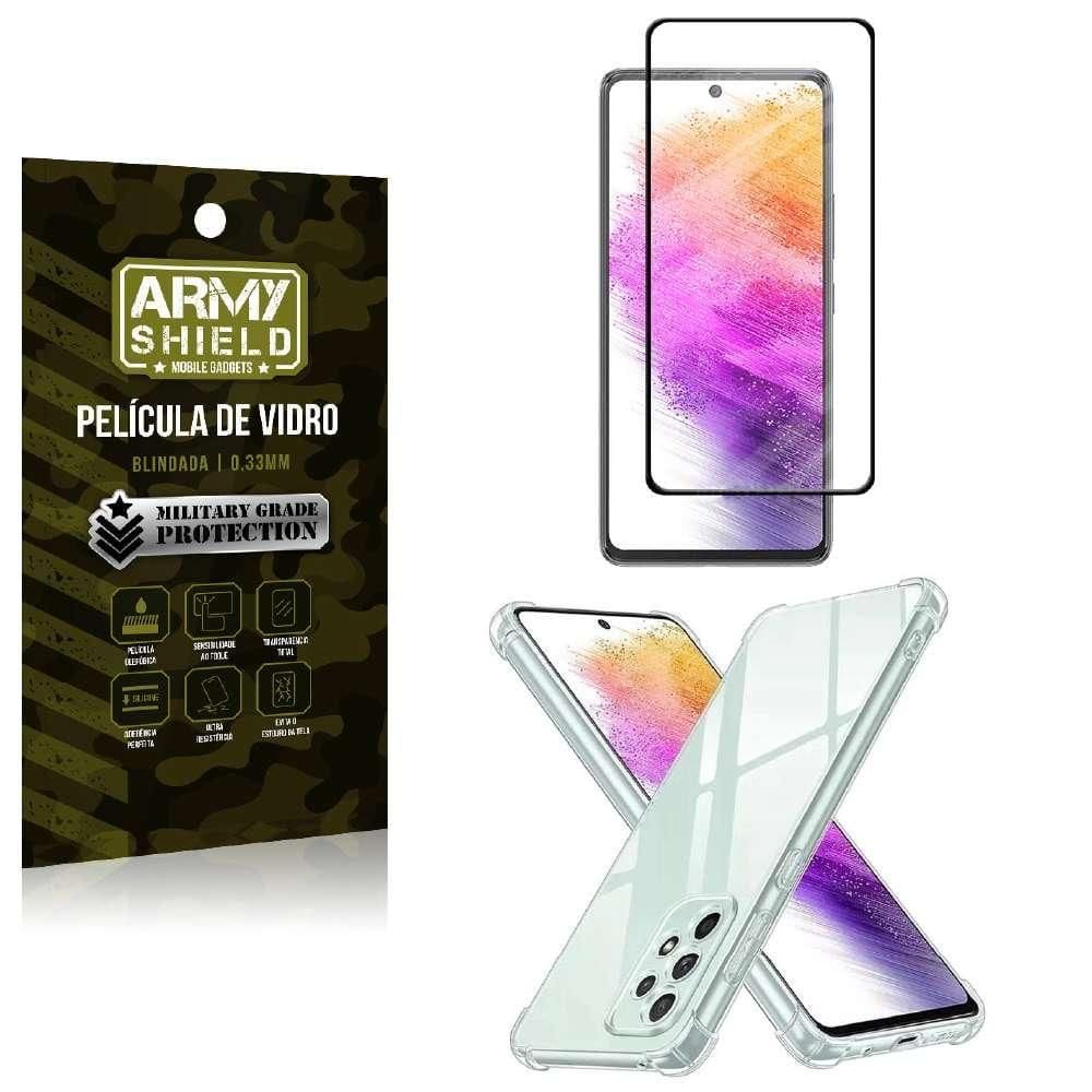 Capa Capinha Samsung A73 Anti Shock + Película De Vidro 3D