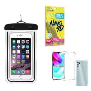 Capinha Moto G60 S + Capa A Prova Dágua + Película Nano 9D