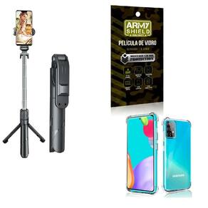 Kit Tripé De Selfie + Capinha Samsung A52 + Película 3D