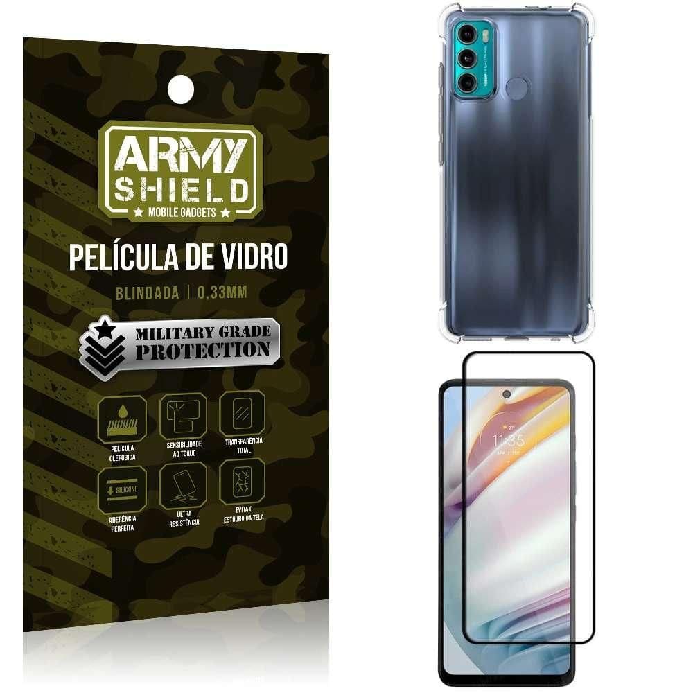 Capa Capinha Moto G60 Anti Shock + Película De Vidro 3D