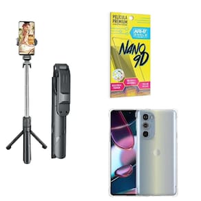 Kit Tripé De Selfie + Capinha Motorola G32 + Película 9D