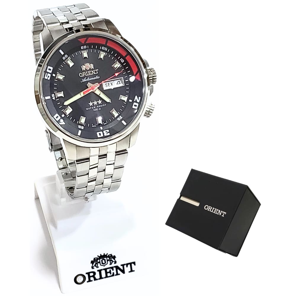 Relógio Orient Masculino Analógico Automático Prateado 469SS058F P1SX