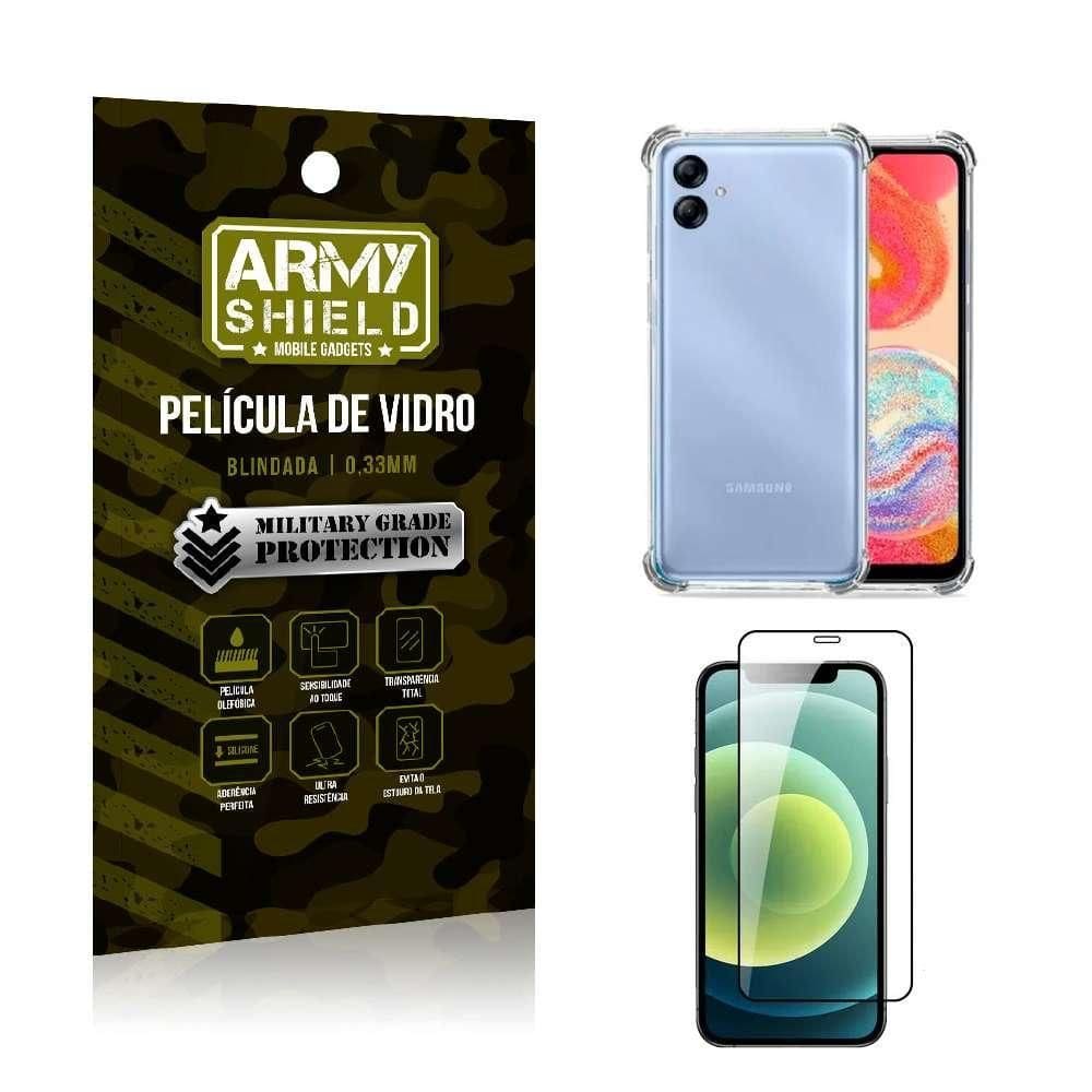 Capa Capinha Samsung A04 E Anti Shock + Película De Vidro 3D
