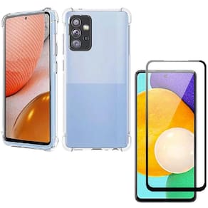 Capa Capinha Samsung A72 + Película De Vidro 3D Blindada