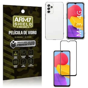 Capa Capinha Samsung M13 Anti Shock + Película De Vidro 3D