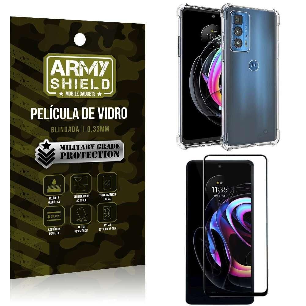 Capinha Moto Edge 20 Pro Anti Shock + Película De Vidro 3D