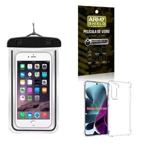 Kit Capa A Prova D`Água G200 + Capa Anti Shock + Película 3D