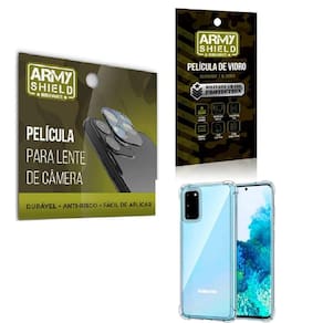 Kit Película De Câmera E Tela Samsung S20 E Capa Anti Shock