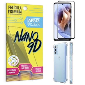 Capa Capinha Moto G41 Anti Shock + Película Nano Cerâmica 9D