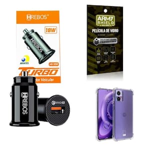 Capa Moto Edge30Neo + Carregador Veicular Turb + Película 3D