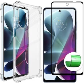 Capa Capinha + Película 9D Cerâmica Moto G200 5G