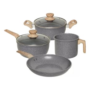 Conjunto De Panelas Marble 4 Peças Oster - Cinza Escuro