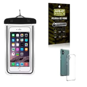 Kit Capa A Prova Dagua A04 + Capa Anti Shock + Película 3D