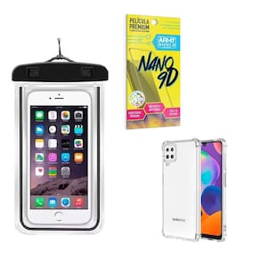 Capinha Samsung A12 + Capa A Prova Dágua + Película Nano 9D