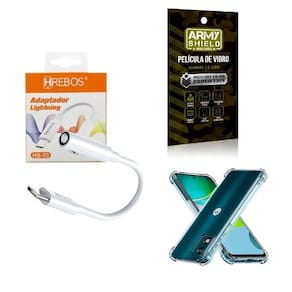 Capa Moto Edge30 Neo + Adaptador P2 P Tipo C + Película 3D
