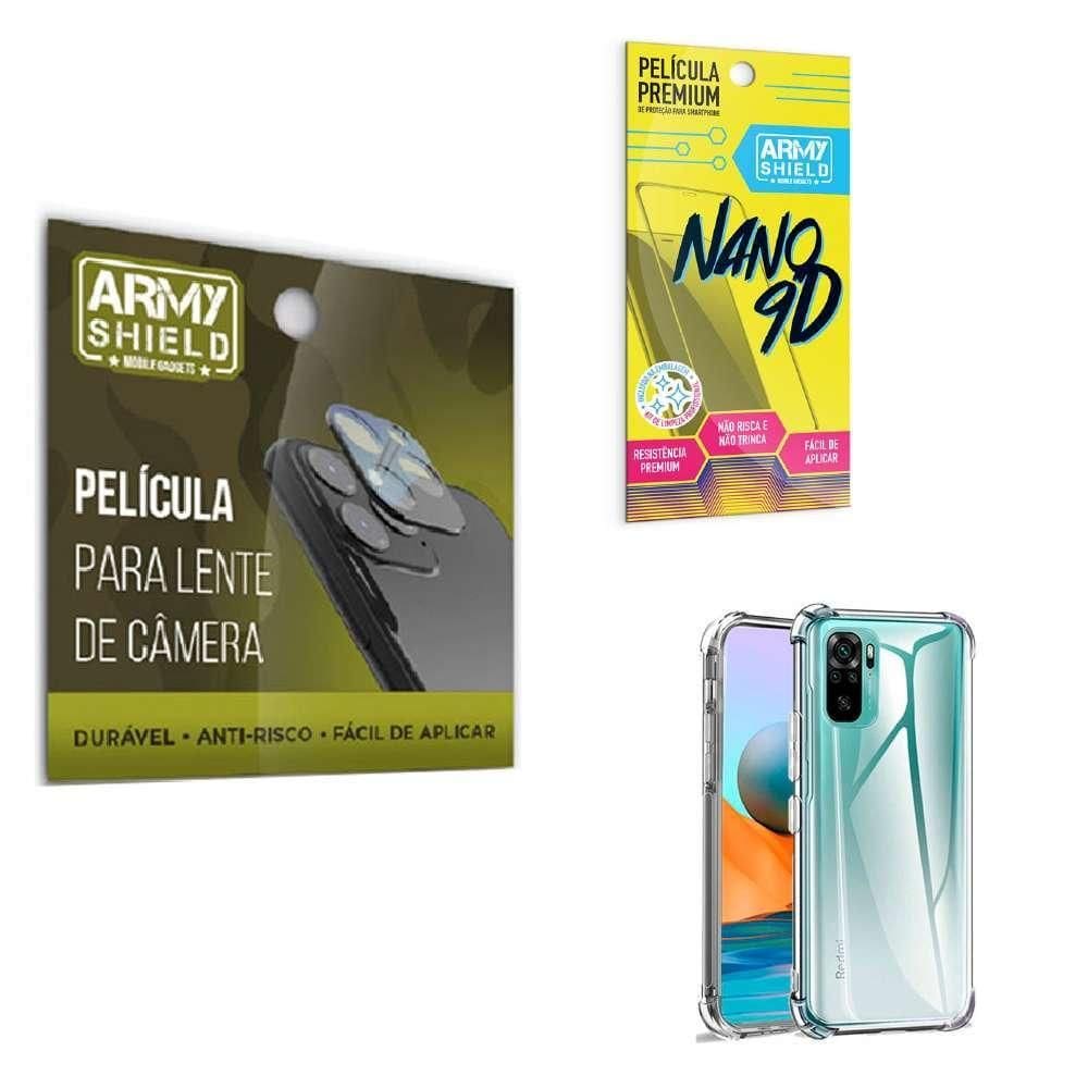 Película De Câmera E Tela Mi Note 10 S + Capinha Anti Shock