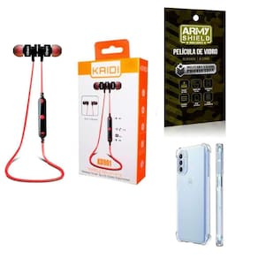 Kit Capa Motorola G41 + Fone Esportivo E Película De Vidro