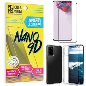 Capa Samsung S20 Plus Anti Shock + Película Nano Cerâmica 9D