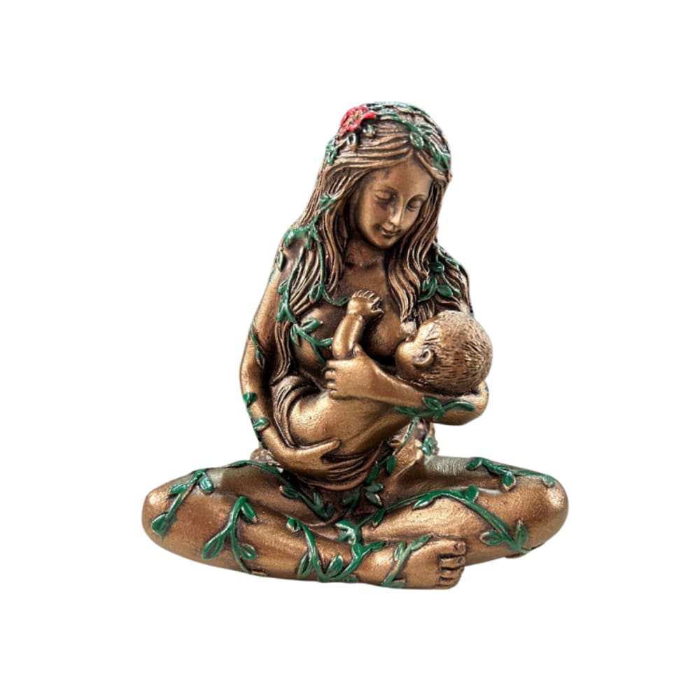 Escultura Mãe Natureza Gaya 10,50cm em Resina