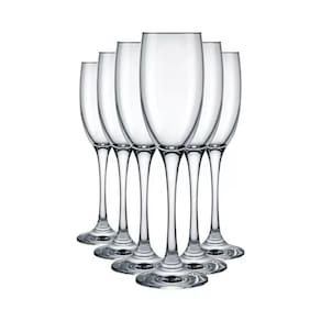 Jogo 6 Taças Champagne Cristal Imperatriz 190ml - Nadir