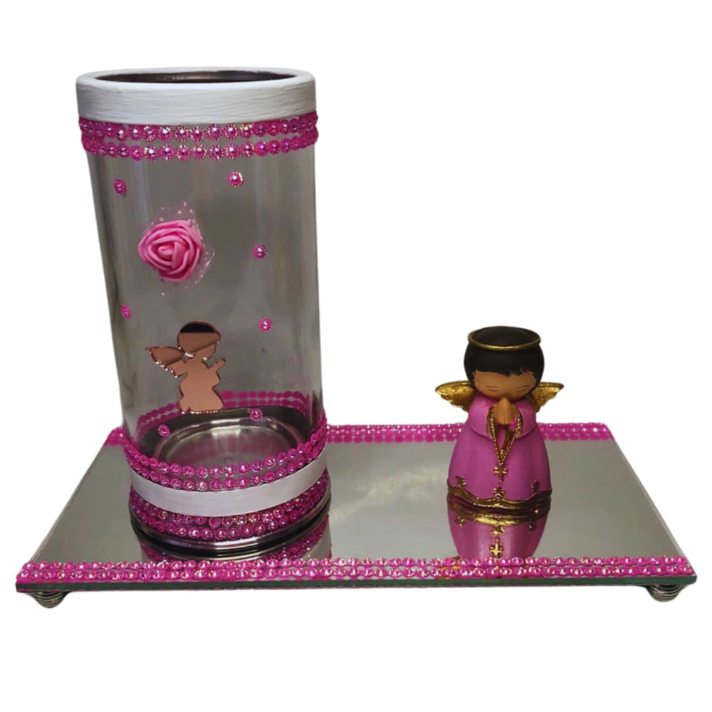 Kit Altar Porta Vela Escultura Anjo da Guarda - Selecione