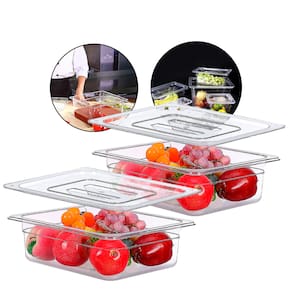 Kit 2 Cuba Gastronômica Acrílica + Tampa GN 1/2 100mm Buffet