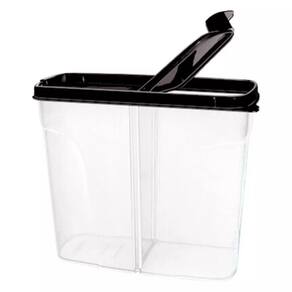 Pote Porta Ração Pet de Plástico 2,5lt Pote Duplo Dispenser