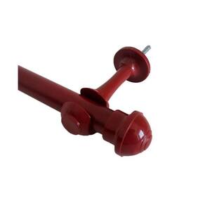 Kit 2 Suporte Para Varão Cortina Com Ponteira 28Mm Mogno