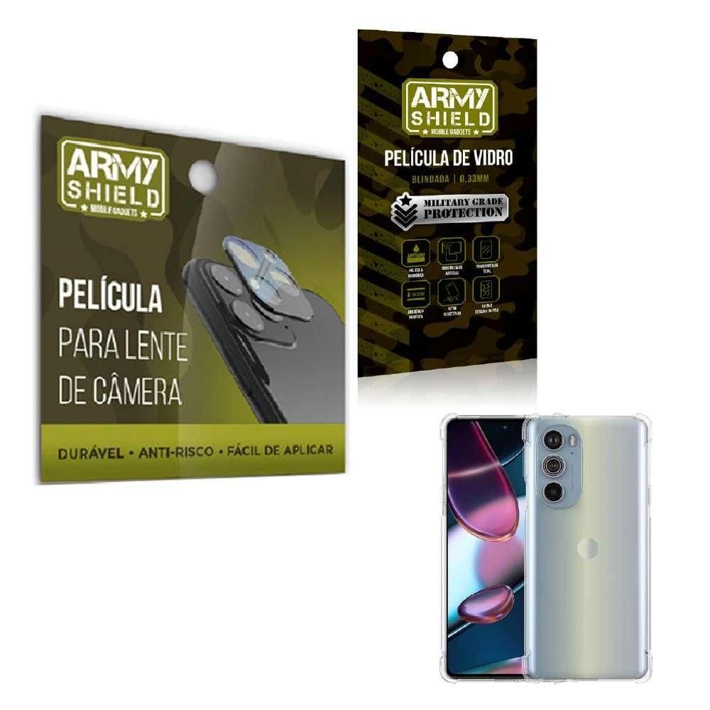 Película De Câmera E Tela Moto Edge 30 Pro E Capa Anti Shock