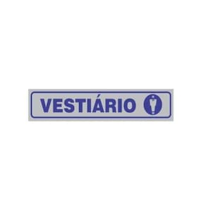 Placa Aviso Sinalização Portas Vestiário Masculino 25Cmx5Cm