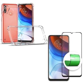 Capa Capinha + Película 9D Cerâmica Moto E7 Power
