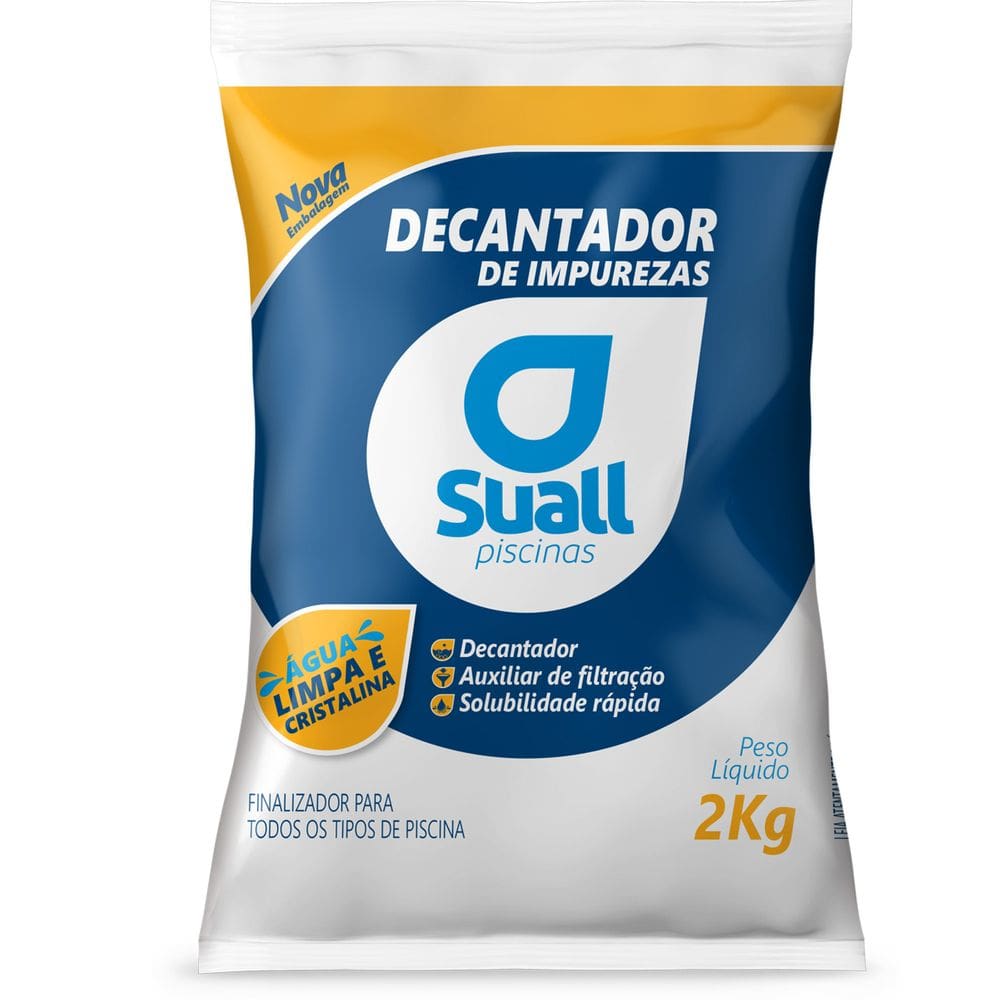 Decantador de Impurezas Sulfato Aluminio 2Kg Suall Piscina